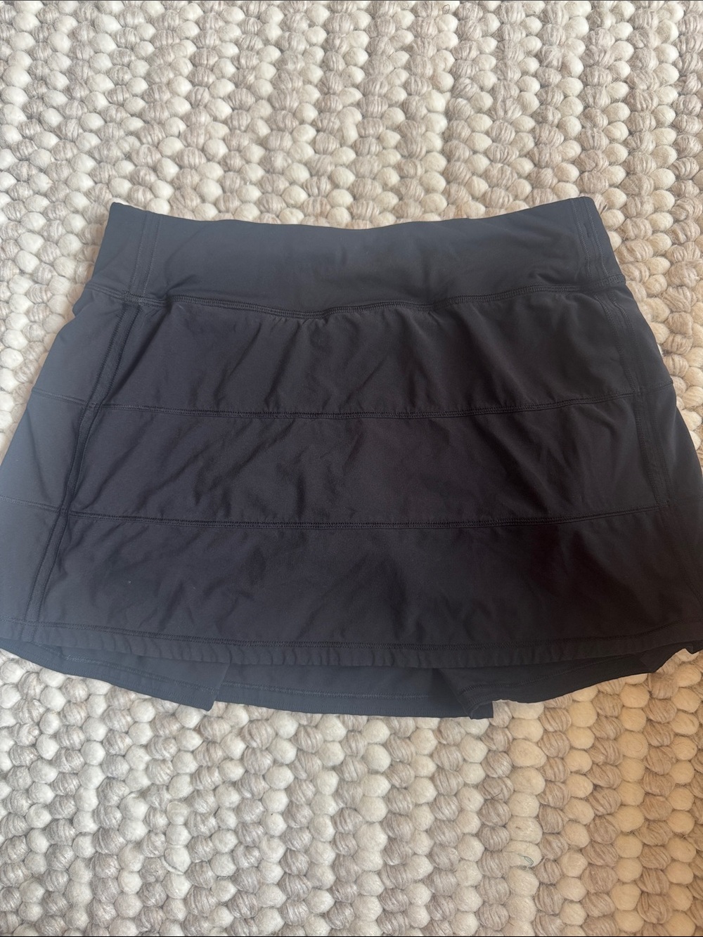 lululemon athletica black athletic skort with zip pocket